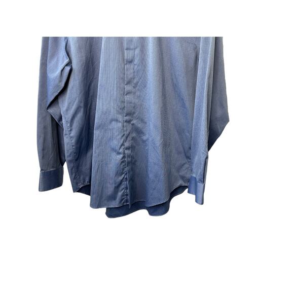 Calvin Klein Blue SLim Fit Non Iron Long Sleeve Button Down Shirt 17.5 32/33 - Picture 3 of 5
